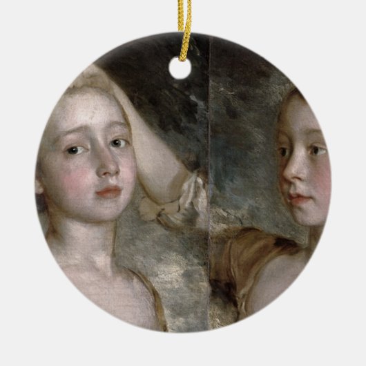 Thomas Gainsborough | De aughters van de schilder  Keramisch Ornament (Voorkant)