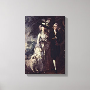 Thomas Gainsborough - De ochtendwandeling Canvas Afdruk