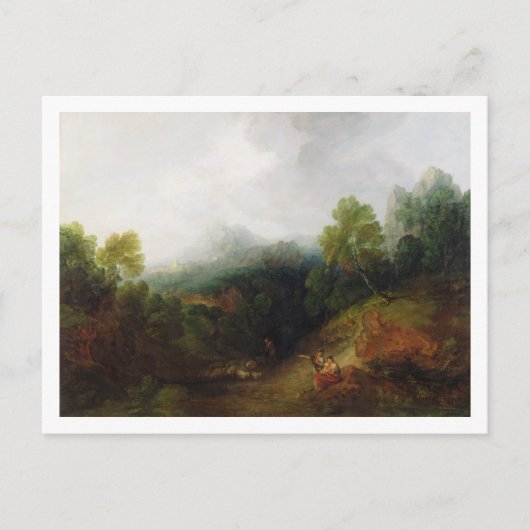 Thomas Gainsborough | Een bergdal met Rusti Briefkaart (Voorkant)