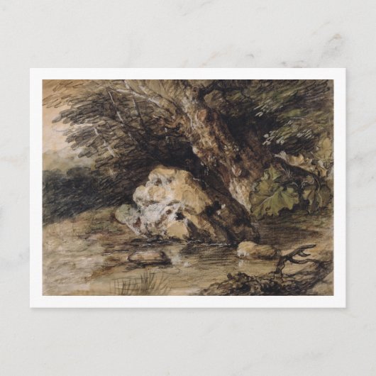 Thomas Gainsborough | Een Hilly Landscape met Figu Briefkaart (Voorkant)