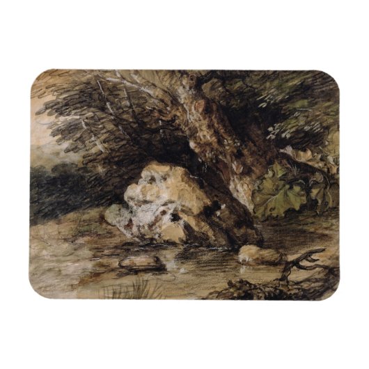 Thomas Gainsborough | Een Hilly Landscape met Figu Magneet (Horizontaal)