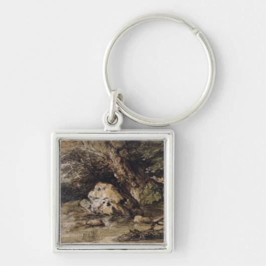 Thomas Gainsborough | Een Hilly Landscape met Figu Sleutelhanger (Voorkant)