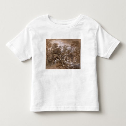 Thomas Gainsborough | Een houtpool met Rocks a Kinder Shirts (Voorkant)