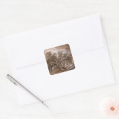 Thomas Gainsborough | Een houtpool met Rocks a Vierkante Sticker (Envelop)