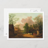 Thomas Gainsborough | Een landschap met figuren, F Briefkaart (Voorkant / Achterkant)