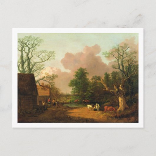 Thomas Gainsborough | Een landschap met figuren, F Briefkaart (Voorkant)