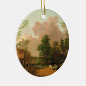 Thomas Gainsborough | Een landschap met figuren, F Keramisch Ornament (Rechts)