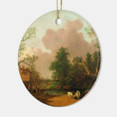 Thomas Gainsborough | Een landschap met figuren, F Keramisch Ornament (Links)