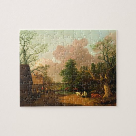 Thomas Gainsborough | Een landschap met figuren, F Legpuzzel (Horizontaal)