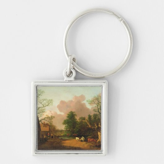 Thomas Gainsborough | Een landschap met figuren, F Sleutelhanger (Voorkant)