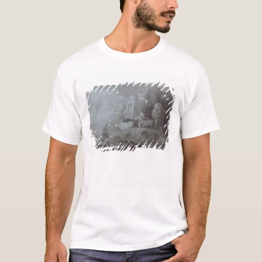 Thomas Gainsborough | Gebost landschap met Herdsm T-shirt (Voorkant)
