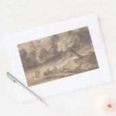 Thomas Gainsborough - Grond landschap met afbeeldi Rechthoekige Sticker (Envelop)