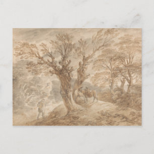 Thomas Gainsborough - Grond landschap met boer Briefkaart
