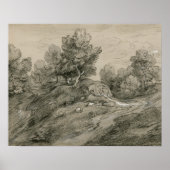 Thomas Gainsborough - Het bedekte Landschap van de Poster (Voorkant)