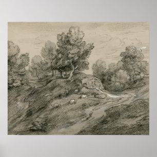 Thomas Gainsborough - Het bedekte Landschap van de Poster