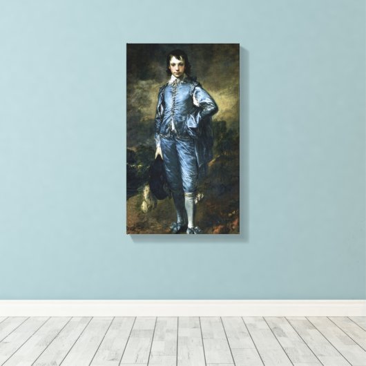 Thomas Gainsborough - Jongen in Blauw Canvas Afdruk (Insitu (Houten vloer))