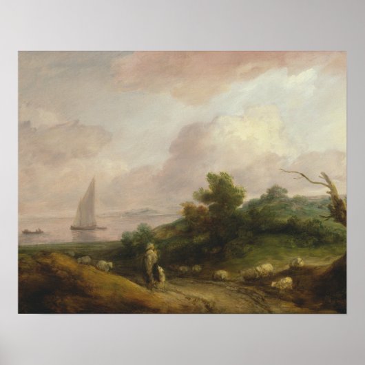 Thomas Gainsborough - Kustlandschap Poster (Voorkant)