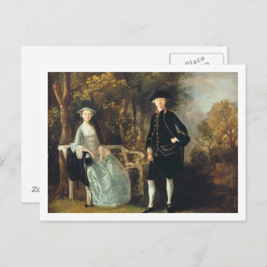 Thomas Gainsborough | Lady Lloyd en haar zoon, Ric Briefkaart (Voorkant / Achterkant)