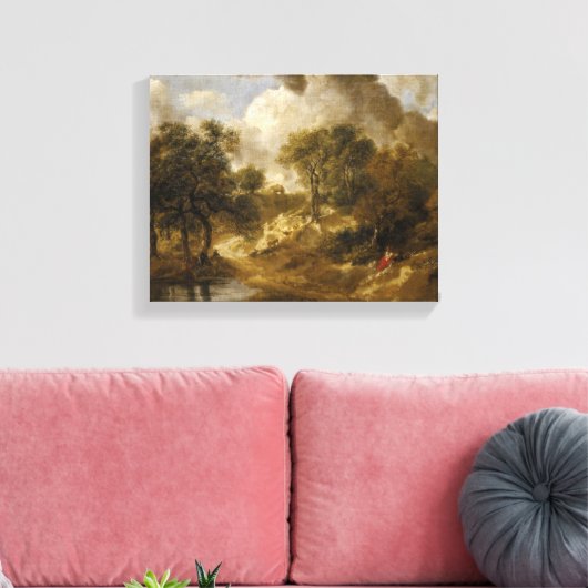 Thomas Gainsborough - Landschap in Suffolk Canvas Afdruk (Insitu (Woonkamer))