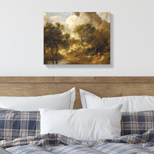 Thomas Gainsborough - Landschap in Suffolk Canvas Afdruk (Insitu (Slaapkamer))