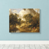 Thomas Gainsborough - Landschap in Suffolk Canvas Afdruk (Insitu (Houten vloer))