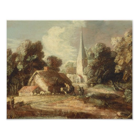 Thomas Gainsborough - Landschap met Cottage Foto Afdruk (Voorkant)