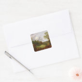 Thomas Gainsborough | Landschap met een watt Vierkante Sticker (Envelop)