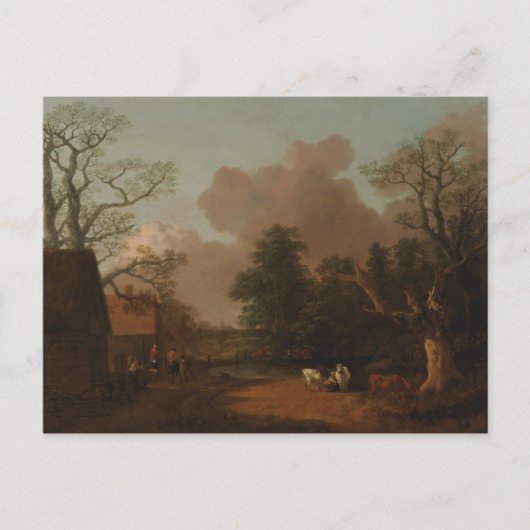 Thomas Gainsborough - Landschap met Milkmaid Briefkaart (Voorkant)