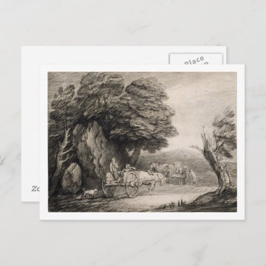 Thomas Gainsborough | Landschap met wortels Briefkaart (Voorkant / Achterkant)