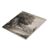 Thomas Gainsborough | Landschap met wortels Tegeltje (Zijkant)