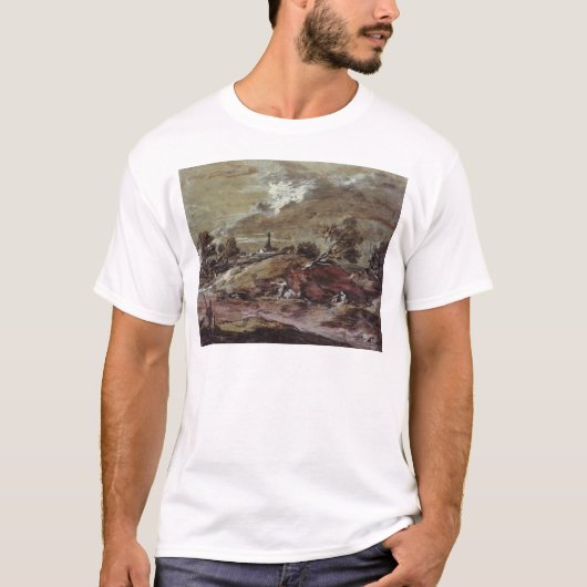 Thomas Gainsborough |Landschap: Storm-effect, 18e T-shirt (Voorkant)