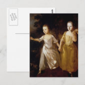 Thomas Gainsborough- Meisjes die een vlinder achte Briefkaart (Voorkant / Achterkant)