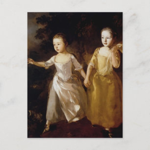 Thomas Gainsborough- Meisjes die een vlinder achte Briefkaart