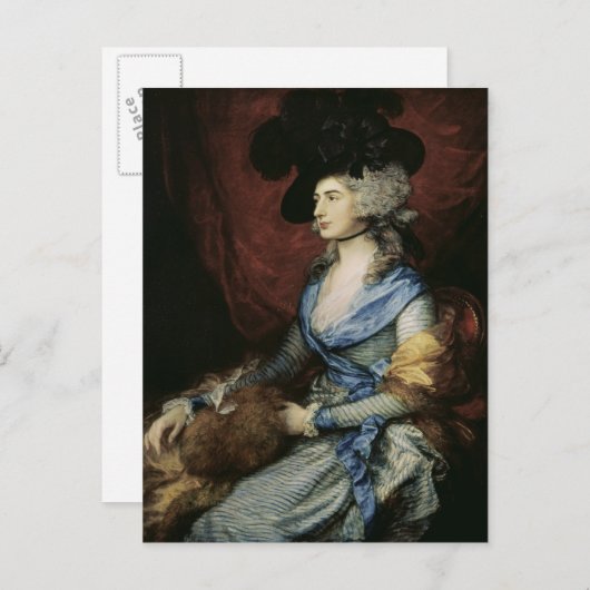 Thomas Gainsborough |Mevrouw Sarah Siddons, de act Briefkaart (Voorkant / Achterkant)