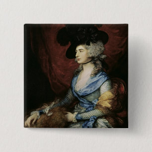 Thomas Gainsborough  Mevrouw Sarah Siddons, de act Vierkante Button 5,1 Cm