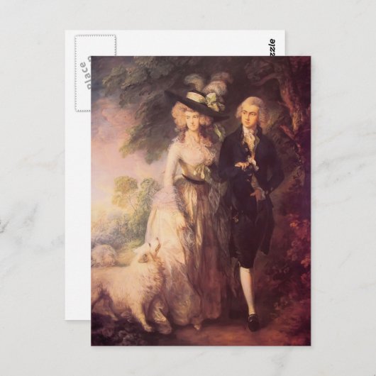 Thomas Gainsborough- Mr. en Mrs William Hallett Briefkaart (Voorkant / Achterkant)