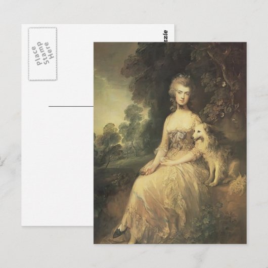 Thomas Gainsborough-Mrs Mary Robinson ('Perdita') Briefkaart (Voorkant / Achterkant)