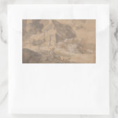 Thomas Gainsborough - Open Landschap met figuren Rechthoekige Sticker (Tas)