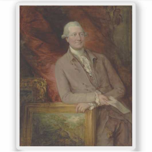 Thomas Gainsborough - Portret van James Christie Sticker (Voorkant)