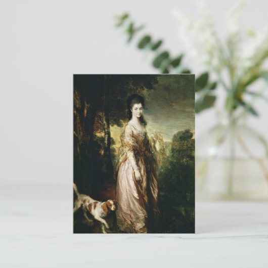 Thomas Gainsborough |Portret van mevrouw Lowndes-S Briefkaart (Staand voorkant)