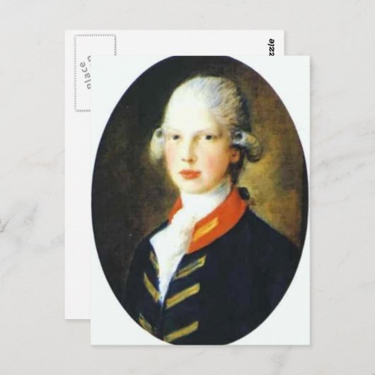 Thomas Gainsborough - Portret van Prince Edward Briefkaart (Voorkant / Achterkant)