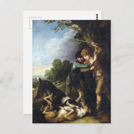 Thomas Gainsborough Two shepherd boys with dogs Briefkaart (Voorkant / Achterkant)