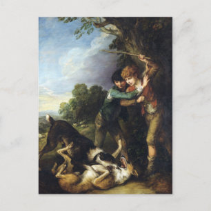 Thomas Gainsborough Two shepherd boys with dogs Briefkaart