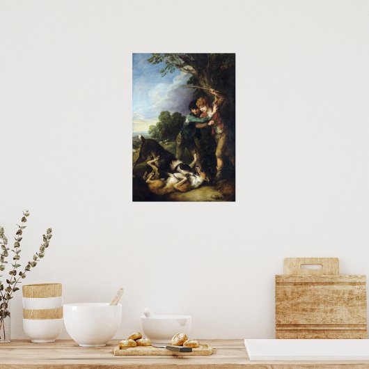 Thomas Gainsborough Two shepherd boys with dogs Poster (Keuken)