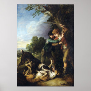 Thomas Gainsborough Two shepherd boys with dogs Poster