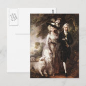 Thomas Gainsborough's Mr en Mrs William Hallett Briefkaart (Voorkant / Achterkant)
