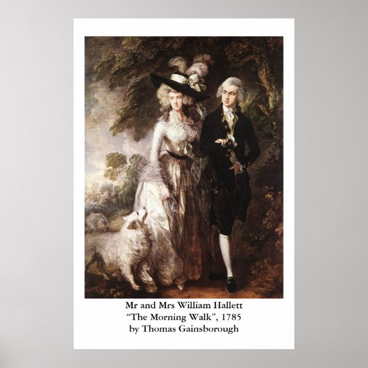 Thomas Gainsborough's Mr en Mrs William Hallett Poster (Voorkant)