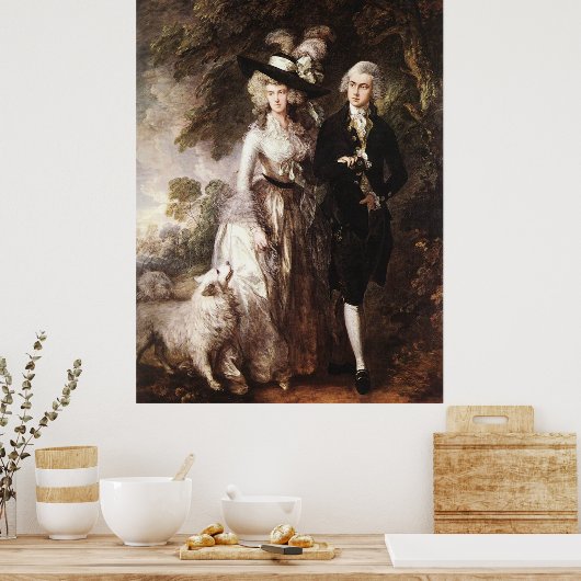 Thomas Gainsborough's Mr en Mrs William Hallett Poster (Keuken)