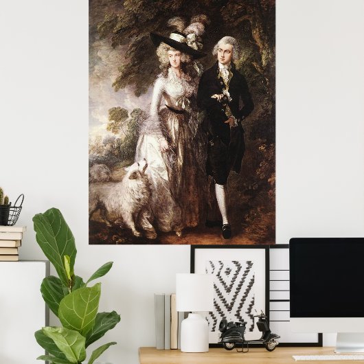 Thomas Gainsborough's Mr en Mrs William Hallett Poster (Thuiskantoor)