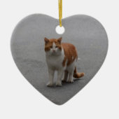 Thomas Ginger en White Cat Keramisch Ornament (Voorkant)